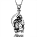 Stainless Steel Skull Sickle LOL Men Necklace Wholesale Game Skeleton Jewelry for Boyfriend Birthday Gift