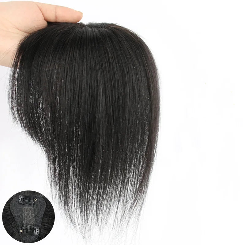 RE LONGFOR Wholesale Real Human Hair Replacement Piece Hand-woven Light Natural Female Bangs