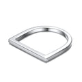 Minimalist 316L Stainless Steel Stackable Midi Knuckle Ring D-Shaped Midi Ring  for Women