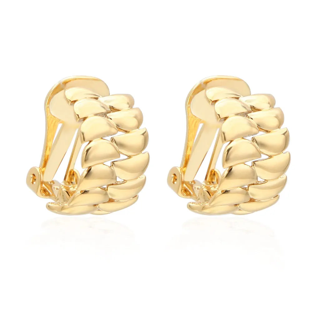 Trendy Charming Korean Gold Plated Ear Cuff Earrings Women New Ladies Fashion Earrings Ear Cuff Wholesale Boucle Oreille Femme