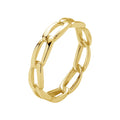 Minimalist Jewelry  18K Gold Plated Jewelry 925 Sterling Silver  Open Link Chain Ring for Women