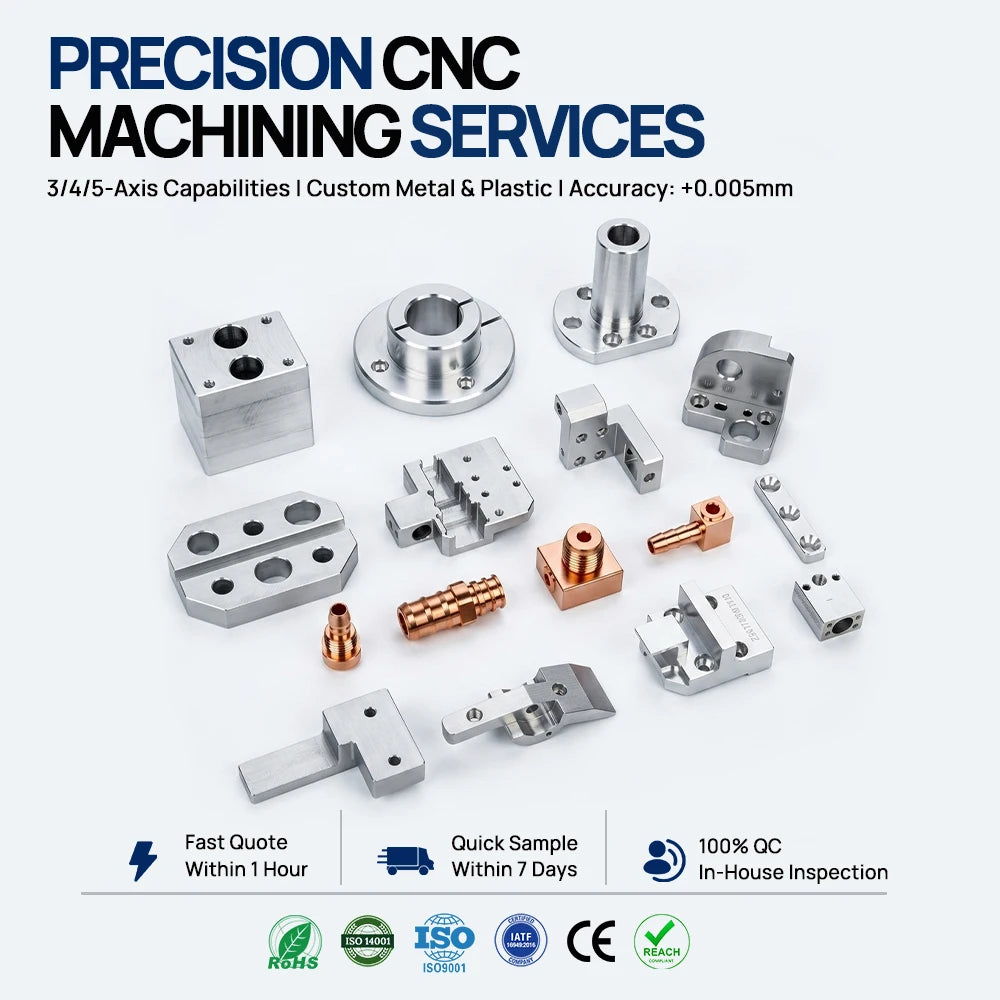 High Precision OEM Aluminum Parts CNC Milling Turning Machining Service Customized CNC Machining Anodized Metal Parts