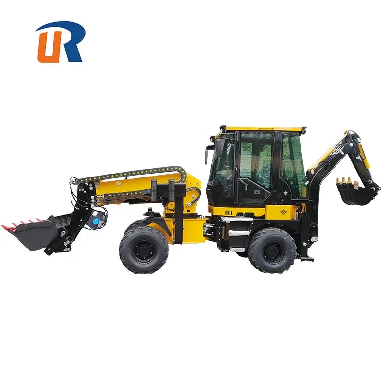 2023 New Model Euro 5 Backhoe Loader Factory Price Telescopic Boom Mini Tractopelle Backhoe Loader