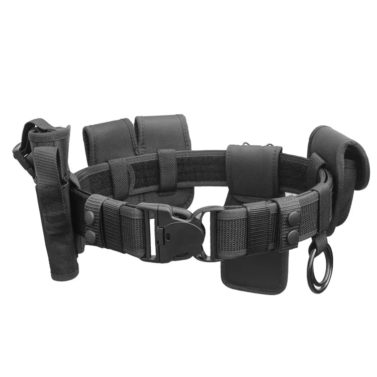 Black Modular Equipment System Security Guard Tactical Duty Utility Versatile Battle Work Hunting Belt