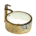 Rectangular bathroom counter top wash basin cloakroom hand painted vessel sink bowls china ceramic round bathroom sink basin
