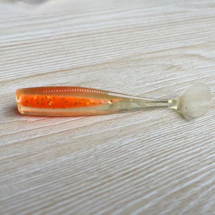 New Shiner 3" 4.2G Orange Shad  Bulk Soft Plastic Fishing Lures Bass Jig Swimbait  Choice of Colors Soft Lures Fishing