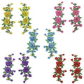Exquisite Pair of magnolia 3D Water-soluble Lace Embroidered Corsage Appliques Custom Guipure Patches for DIY Clothes T-CA08