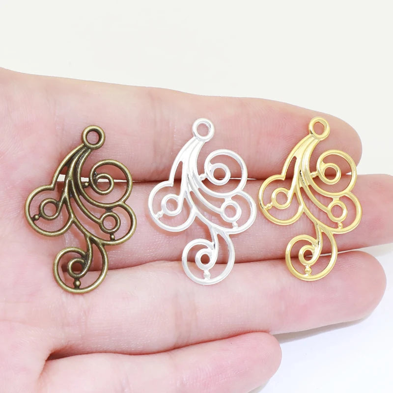 Antique Bronze Christmas Bridal Hair Accessories butterfly and Sun Shape Diy Hairpin Accessories Flower Piece Pendant