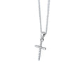 Classic Design S925 Sterling Silver CZ Cross Pendant Choker Necklace Women Girl D5735