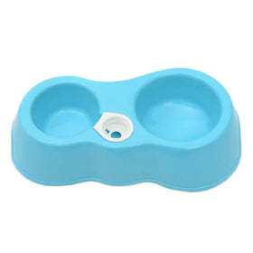 Plastic Double Dog Bowl 2 in 1 Eco-Friendly Custom Dog Food & Water Bowl