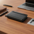 Factory Direct Sale Promotional Business Waterproof Stylish Double Zipper Bag Carbon Fiber Twill and Plain Wallet