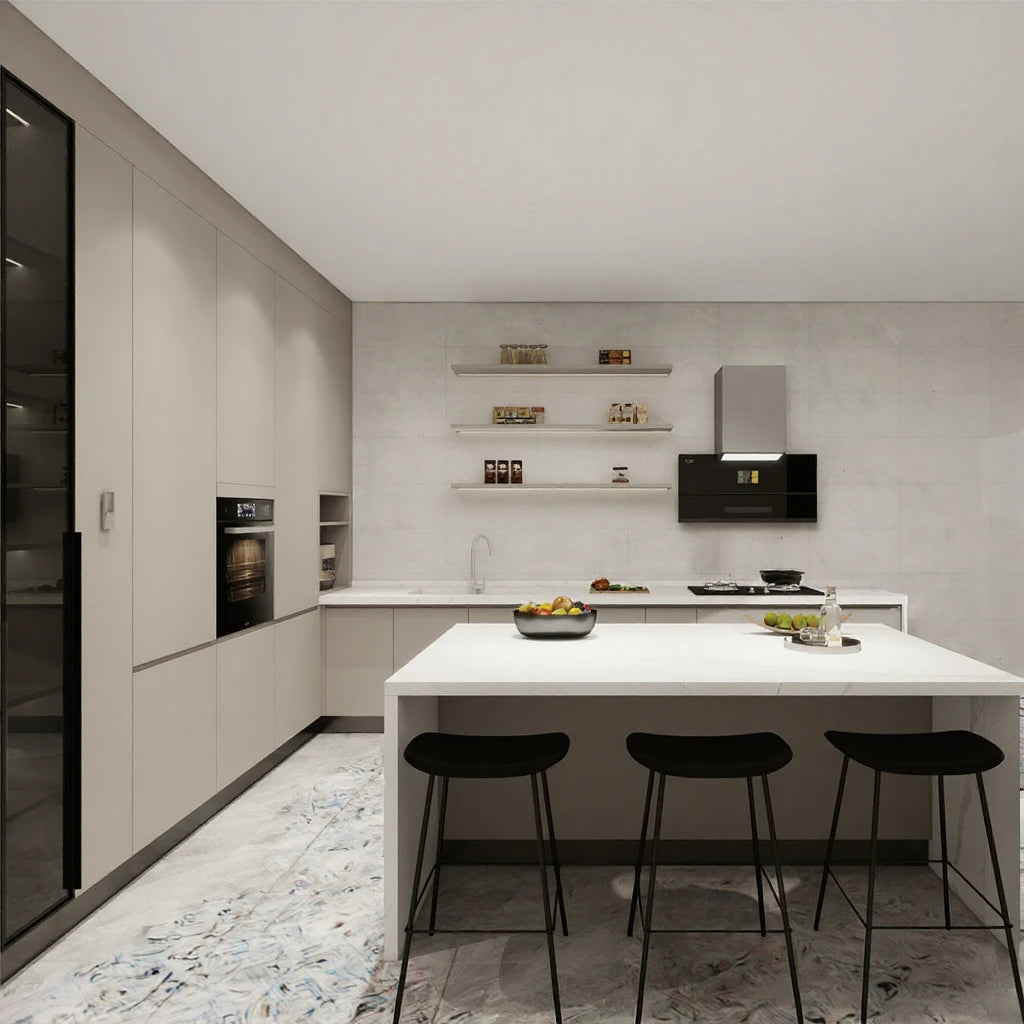 BALOM Whole House Customization Service Modern Style Board Standing Kitchen Cabinet Wooden Kitchen with Wholesale Price