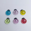 100pcs Luminous Ladybug Flatback Cabochons for Refrigerator Magnets Home Decor Creative Stickers Fairy Garden Miniatures Decor