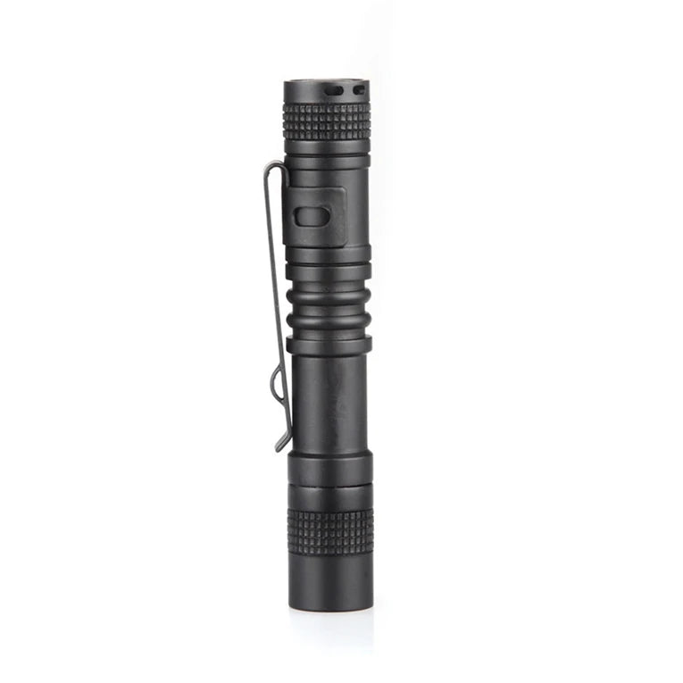 High Power Tactical Aluminum Mini Led PenTorch Light Flashlight with Clip