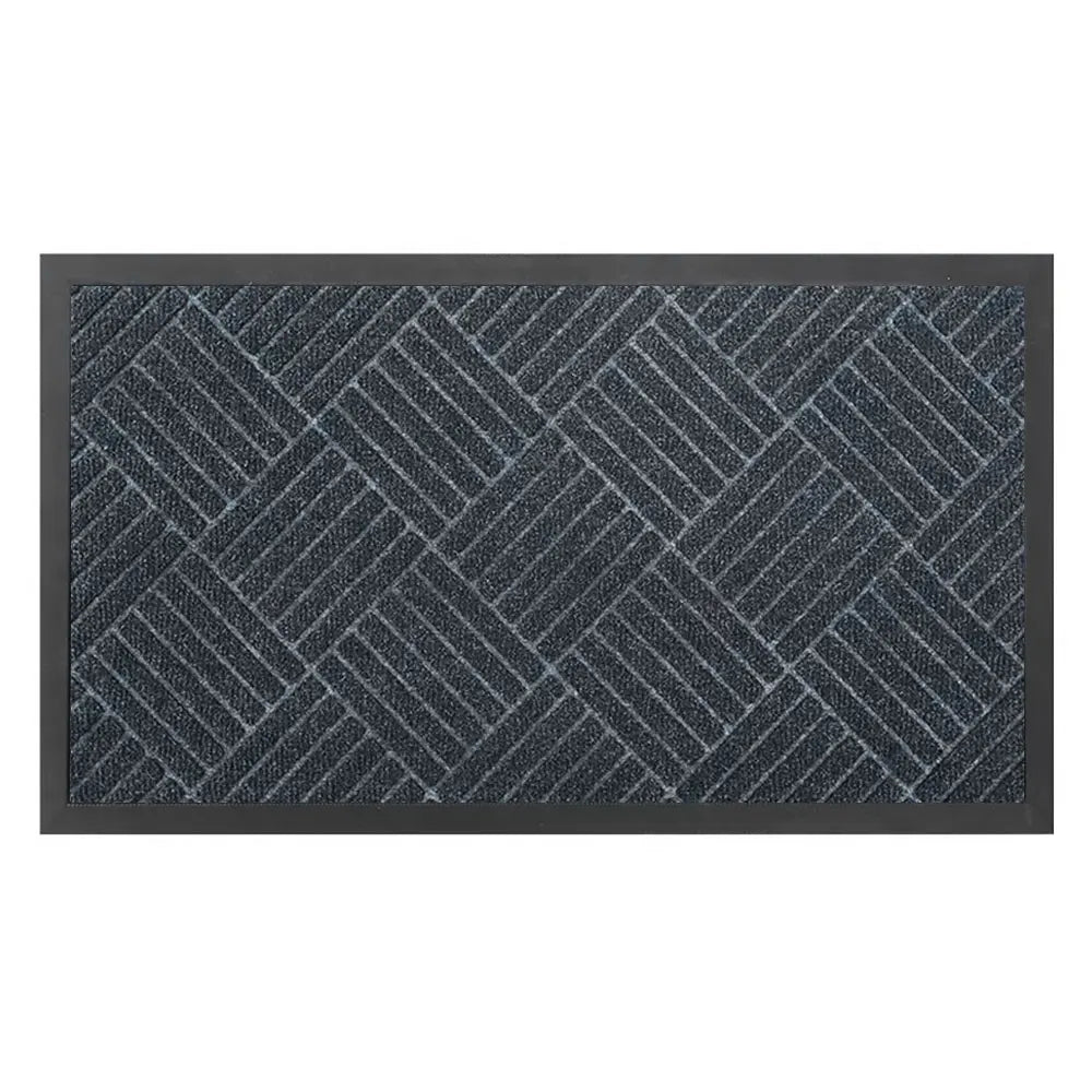 Front Indoor Entrance Floormat Outdoor Polyester Double Stripe Rib Doormat Antislip Anti slip Floor Door Mat for Home