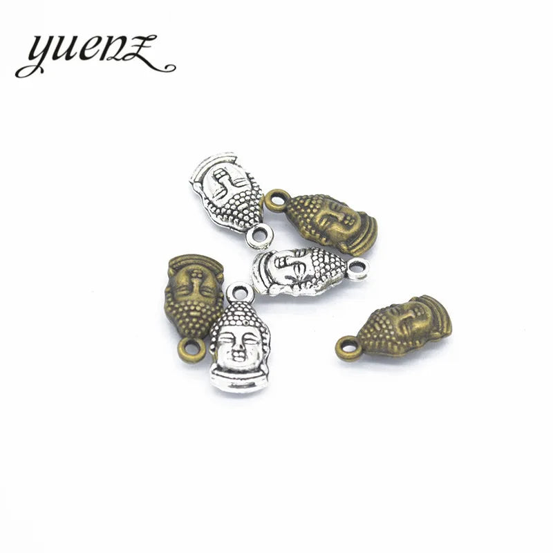 YuenZ Antique silver color Buddha Charms Pendants Jewelry Making DIY Handmade Craft 16*7mm T30
