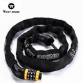 WEST BIKING Bike Accessories Bicycle Lock 5 Password Security Bike Chain Lock Outdoor Anti-Theft Motorcycle Cycling Lock