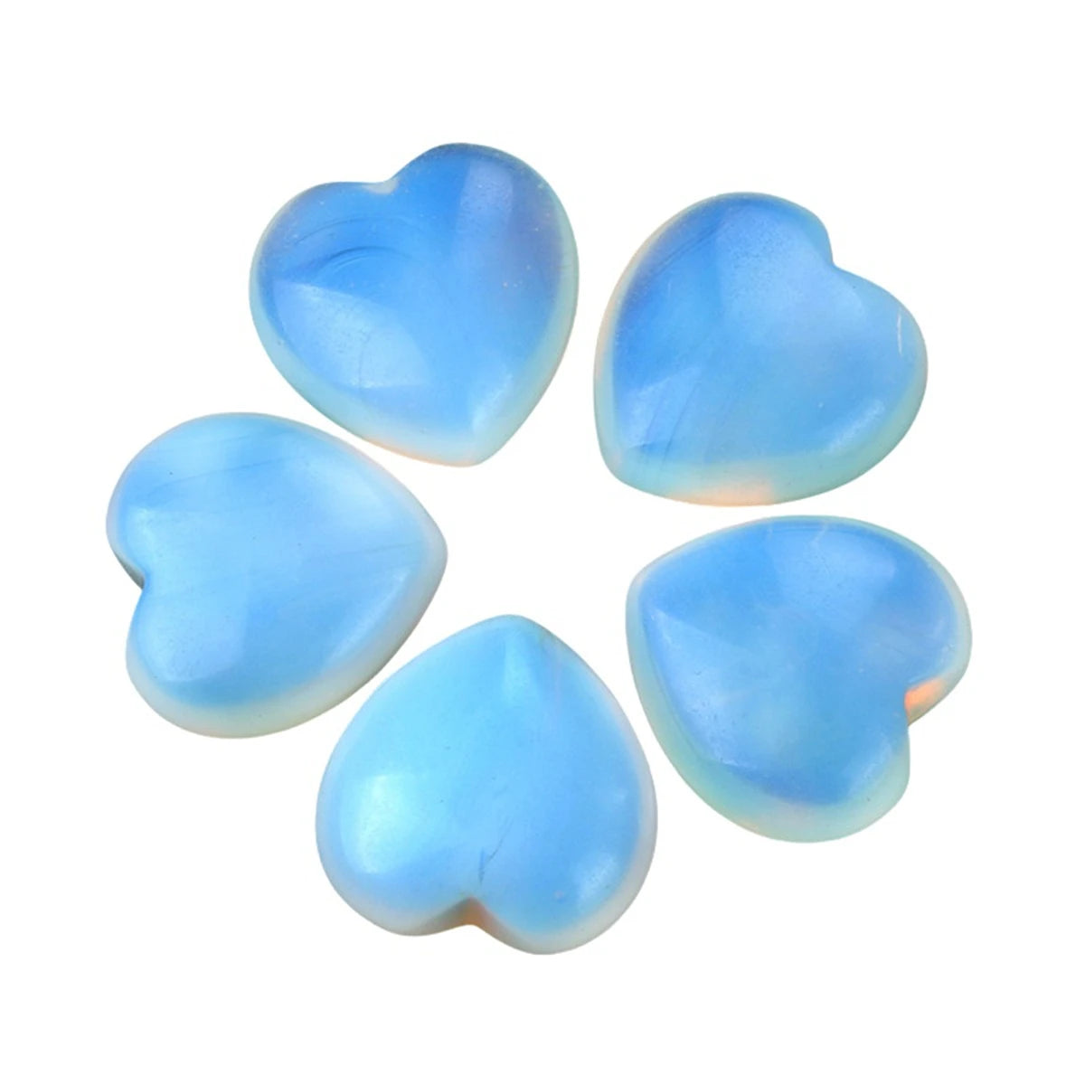 Wholesale Best Price Heart-Shape Carved Opalite Gemstone Newly Styled Natural Crystal Craft Gemstone Collectibles