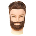 Neverland Beauty Male Mannequin Head 12'' with Beard human Hair Barber Training Head Hairdresser Styling Cosmetology Manikin