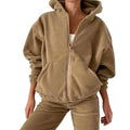 Autumn and Winter Women's New Fashion Sports Leisure Comfortable Sweatshirt Trouser Set Polar Fleece Jacket