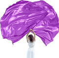 190x140cm Sport Half Circle Flag Veil for Belly Dance Polyester Stage Performance Prop with Stretching Stick for Dance Parties
