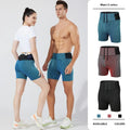 2025 New Cross-Border Mid Double-Layer Yoga Shorts Women/Men's Sports Fitness Moisture-Wicking Marathon Running Casual Elastic
