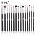 For Wholesale Unique Low MOQ 15-Piece Synthetic & Natural Hair Wood Handles Private Label Makeup Brush Set