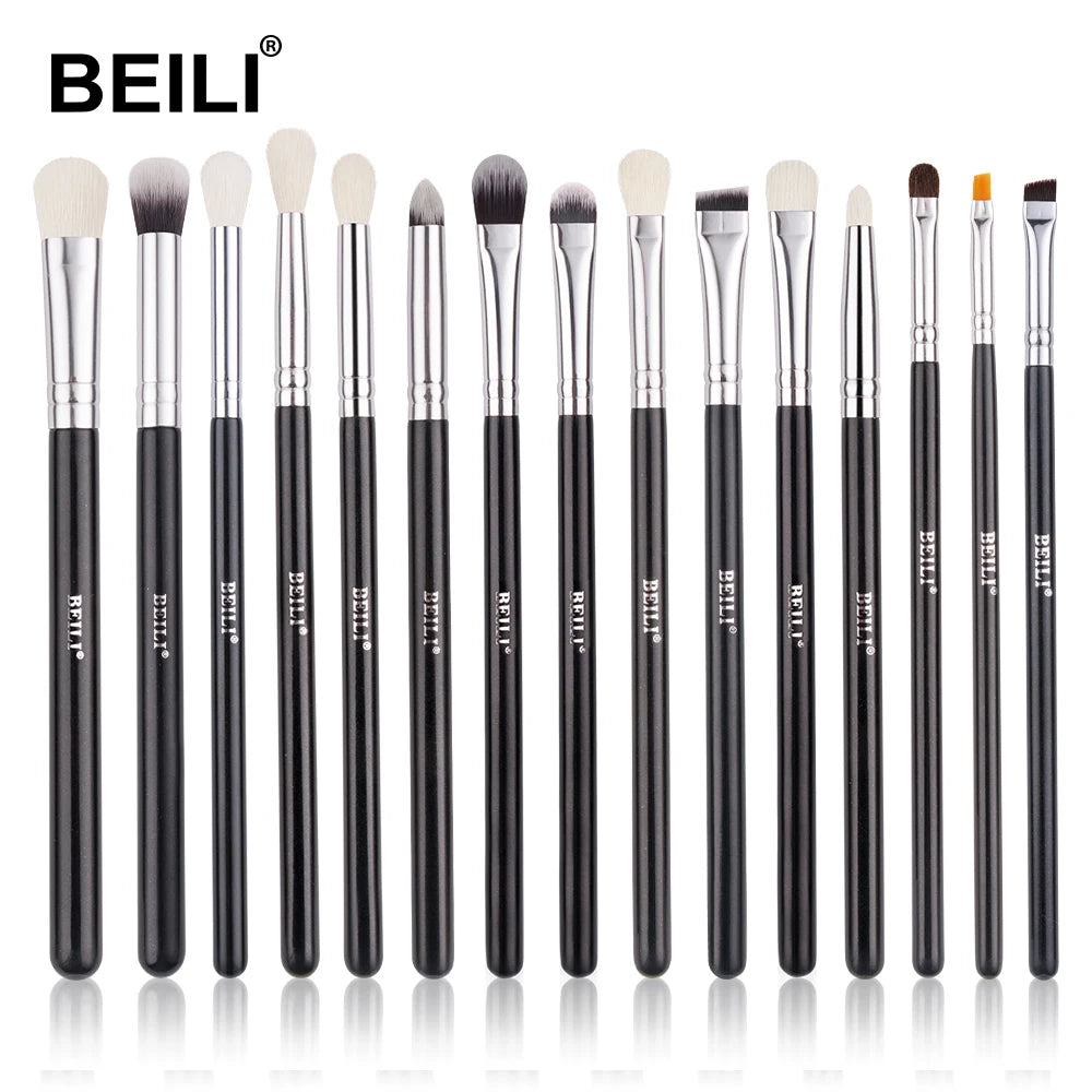 For Wholesale Unique Low MOQ 15-Piece Synthetic & Natural Hair Wood Handles Private Label Makeup Brush Set
