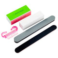 FOCSTAR 5-in-1 Manicure and Pedicure Kit Disposable Set with EVA Nail Files Buffers Brush Made of Durable Plastic (BT5013)