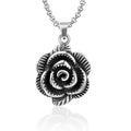 Women's Long Elegant Crystal Double Rose Flower Pendant Necklace Fashion Jewelry for Stylish Sweaters