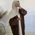Wholesale Islamic Clothing Womens Dresses Modest Abaya Winter Corduroy Fabric Eid Dress Abaya Women Muslim Dress