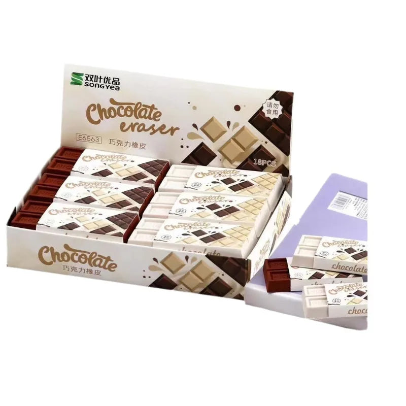 Mock Chocolate Eraser Creative Food Eraser Kawaii Student Stationery Set Office Stationery School Wholesale Kawaii
