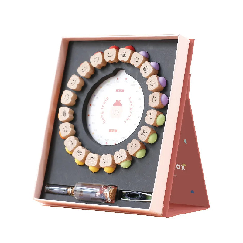 Childhood Memory Kids Keepsake Tweezers Lanugo Bottle Baby First Tooth fairy Box Wood Organizer Storage Boxes Decoration