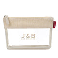 Custom Transparent Trousse Maquillage Makeup Bag PP Woven Straw Travel Cosmetic Toiletry Wash Bag for Summer Gift