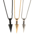 Men's Stainless Steel Fine Jewelry Pendant Necklace Long Arrow Personalized for Fashionable Style Gift Opp Bag Metal Couple