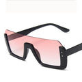 Wholesale Oversized Big Frame Square Retro Large Frame Sunglasses One-Piece Piece Sunglasses Half Frame Sunglasses