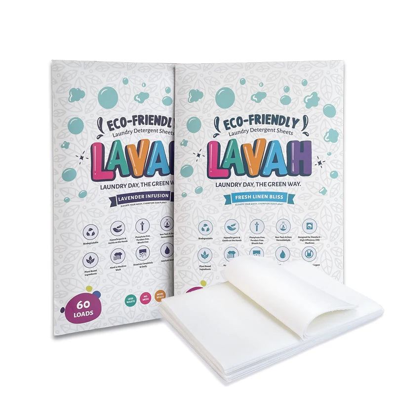 ODM/OEM Customized Disposable Solid Plant Based All Natural Eco Friendly Laundry Detergent Sheets & Strips