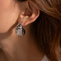 Wholesale Cute Drop Hammer Stainless Steel Earrings 18K Gold Plated Wrinkle Fashion Jewelry for Parties Weddings and Gifts