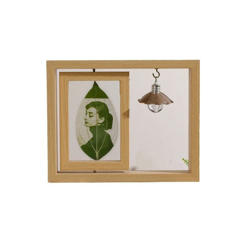 New Photo Frame  Wooden Rotating Creative Photo Frame Pet Object Ornament Photo Frame