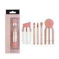 FYD New Style Portable Soft Makeup Brush Double Sided Retractable 5 in 1 Mini Portable Travel Makeup Brush Set