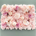 Custom Size Wedding Decoration Event Roll up Faux Artificial Silk Row White Rose Panel Flower Wall Backdrop