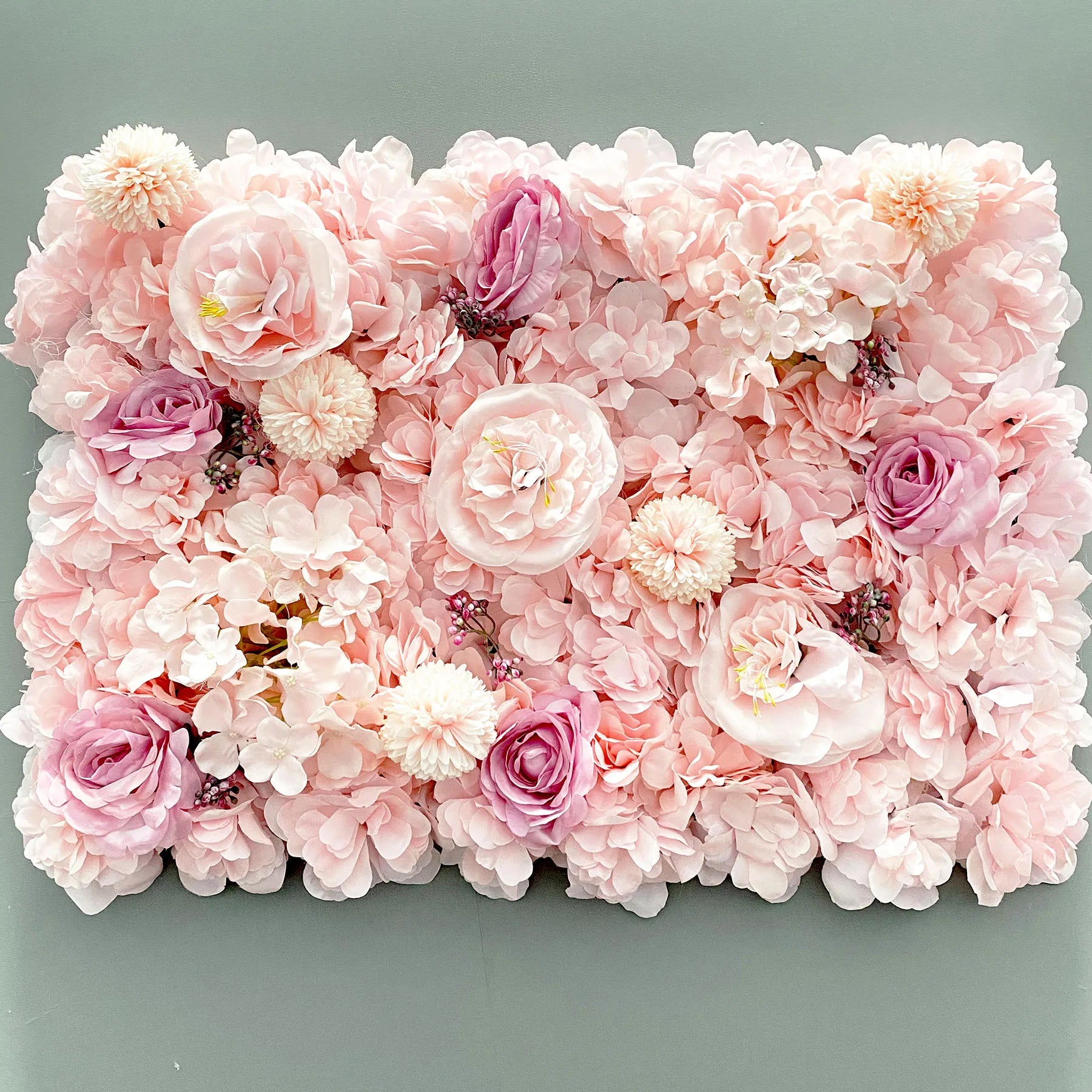 Custom Size Wedding Decoration Event Roll up Faux Artificial Silk Row White Rose Panel Flower Wall Backdrop