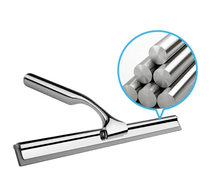 Stainless Steel Mirror Windows Cleaning Wiper Squeegee Eco-Friendly Zinc Alloy Handle Magnetic Glass Floor Bathroom Household