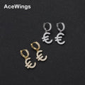 E045  Bling Bling CZ  Earrings Brass Setting Zircon  Earrings Hip Hop  Iced Out