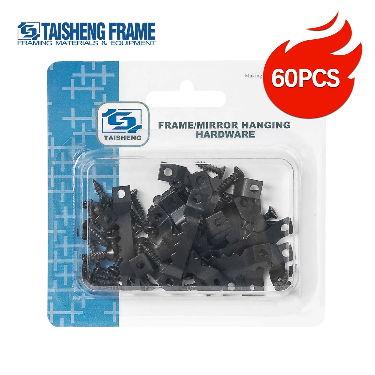 60PCS TS-K068 Taisheng Frame Iron Hanger Set Professional Customization Photo Frame Accessories Hanging Hangers Sawtooth Hook MegaBDM