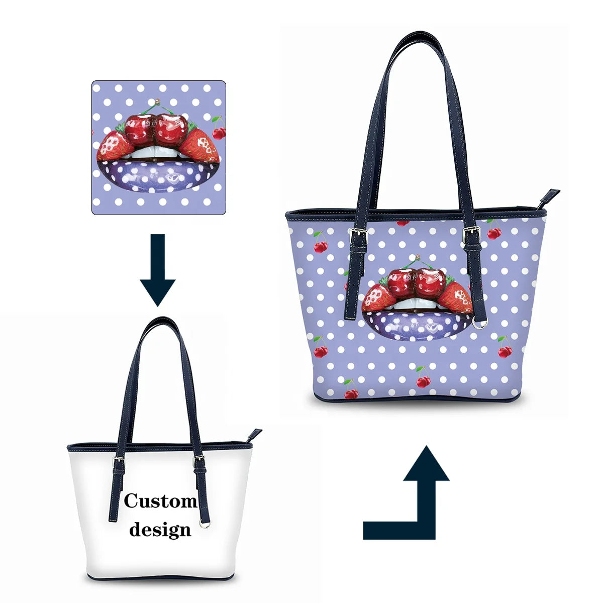 Designer Luxury Women's PU Tote Handbag Fashionable Waterproof Purses with Anti-Theft Feature Shoulder Bag for Ladies