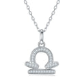 Hanyu Jewelry 12 Constellations Moissanite Diamond Pendant Libra Sign S925 Silver Moissnaite Zodiac Necklace