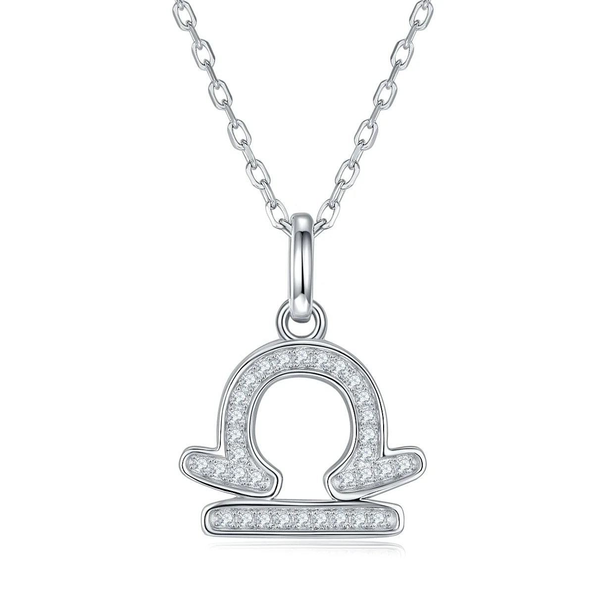 Hanyu Jewelry 12 Constellations Moissanite Diamond Pendant Libra Sign S925 Silver Moissnaite Zodiac Necklace