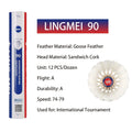 Goose Feather Badminton Shuttlecock Lingmei 90 BWF Level Goose Feather Birdies