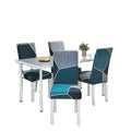 JungleJacquard Printed Floral Chair Slipcovers Spandex and Plastic Cover for Dining and Living Room